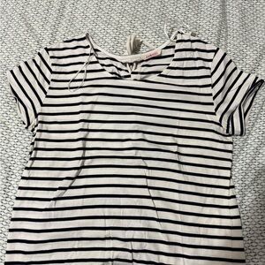 Navy and White Striped Tee